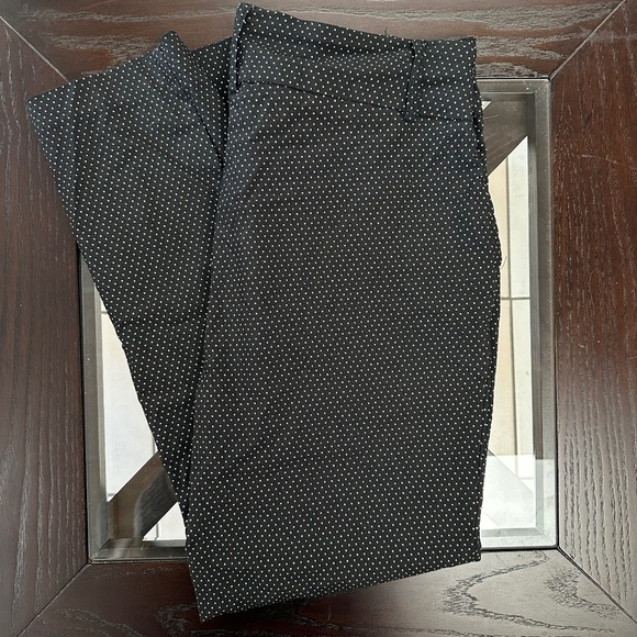 *AUTRES FILLES* Black x White Polka Dot Crop Pants Size Large - Picture 1 of 7